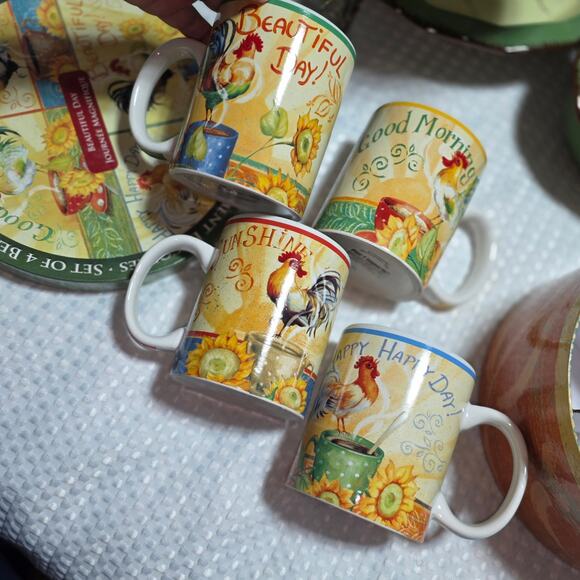 Pier 1 Imports Coffee Mug Set Mugs for sale - eBay PIER ONE SET OF 4 IN BOX ONE THE FARM CERAMIC MUG SET (B)